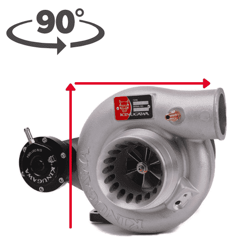 Kinugawa Turbo 3" Anti-Surge TD05H-18G 3-Bolt for Nissan Patrol TD42 High Top Mount Water-Cooled 90 Degree