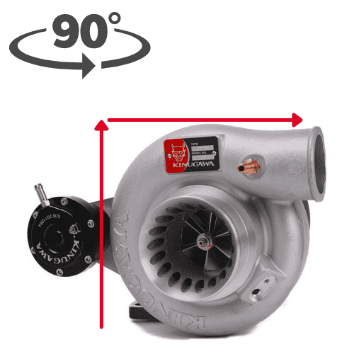 Kinugawa Turbo 3" Anti-Surge TD05H-20G 6cm 3" V-Band for Nissan Patrol TD42 Top Mount Water-Cooled 90 Degree