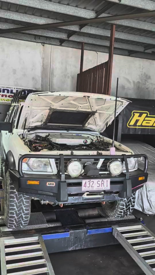 Nissan Patrol on an all-wheel-drive dyno